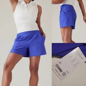 $79 NEW ATHLETA FAIRWAY GOLF PURPLE ZIP POCKETS ATHLETIC SHORTS 4 SMALL MED NWT